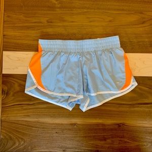 Nike Women’s Blue and Orange Dri-Fit Shorts Medium